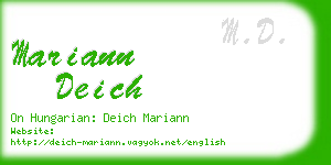 mariann deich business card